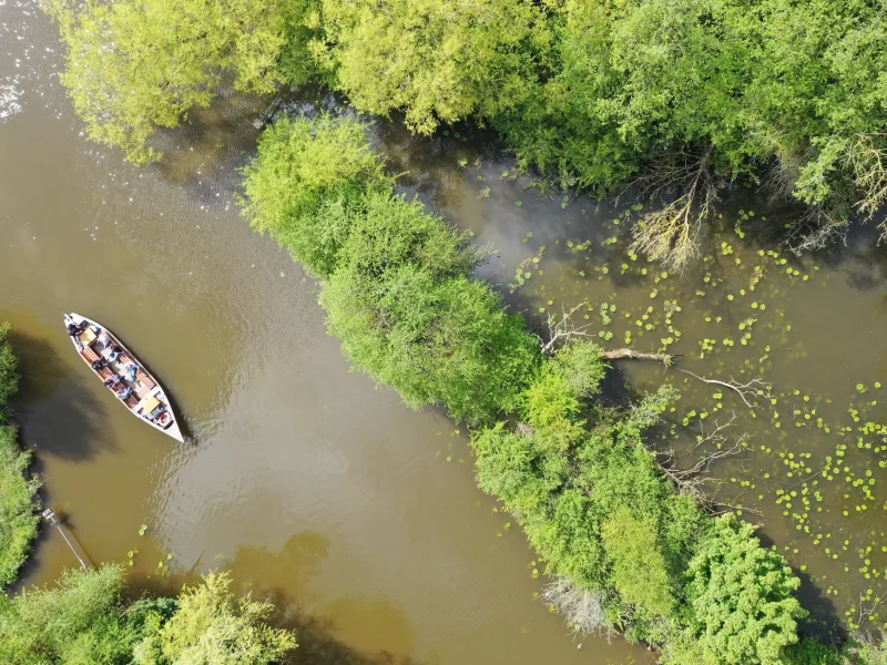 Die Expedition ins Herz des Marais Audomarois mit unseren Führern und ihren Bacôves